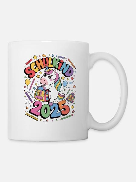 Schulkind 2025 Einschulung Schulanfang - Tasse - Weiß