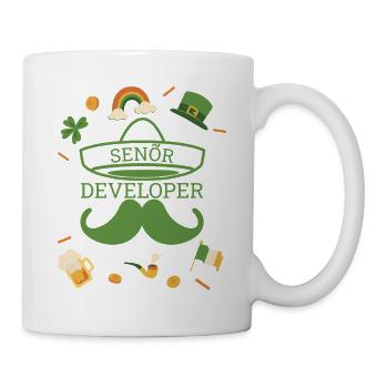 Senior Developer St Patricks Day Programmierer - Tasse - Weiß - Rechts
