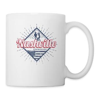 Nashville Stadt Tennessee Vereinigte Staaten USA - Tasse - Weiß - Rechts