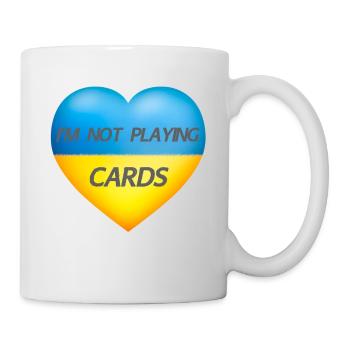 I'M NOT PLAYING CARDS – UKRAINE HEART - Mug - white - Right