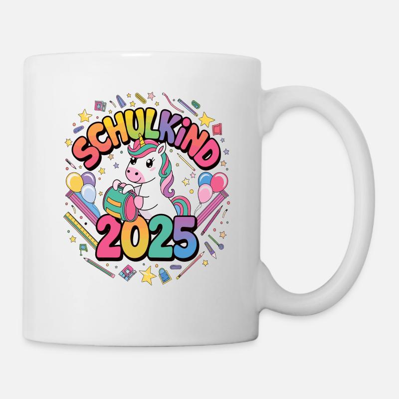 Schulkind 2025 Einschulung Schulanfang - Tasse - Weiß