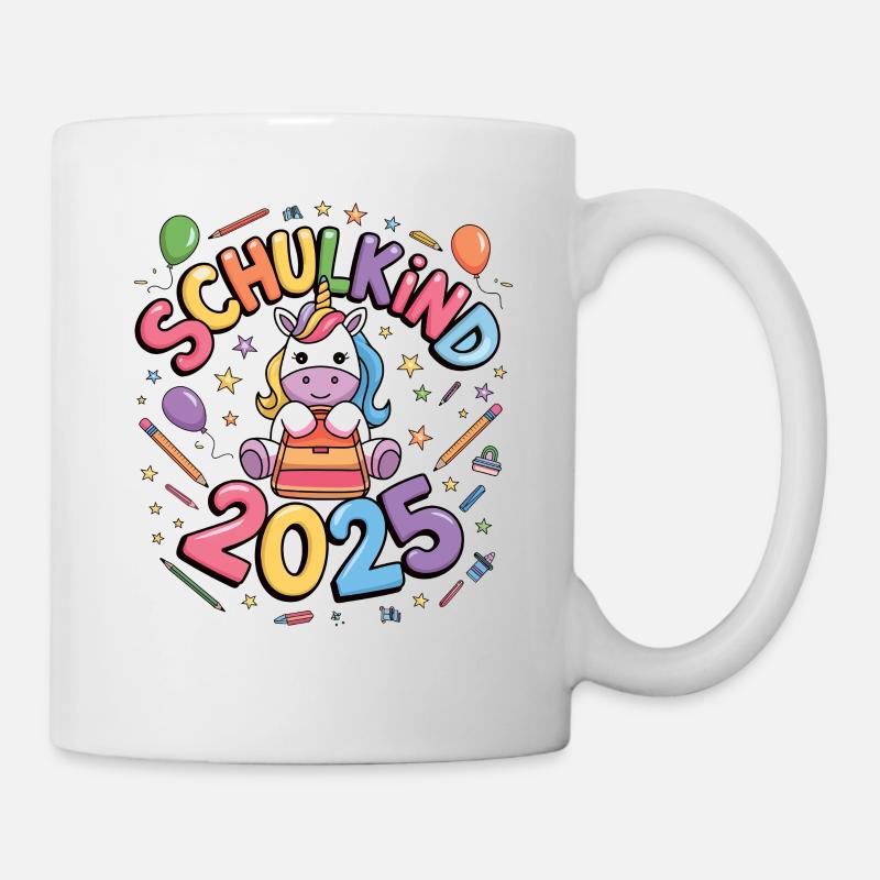 Schulkind 2025 Einschulung Schulanfang - Tasse - Weiß