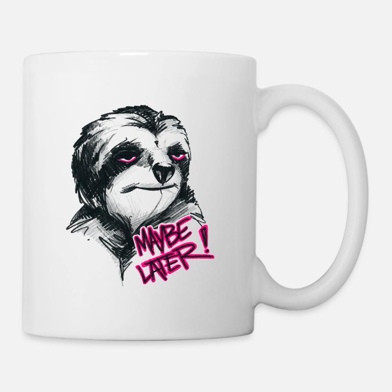 Müdes Faultier - Tasse - Weiß