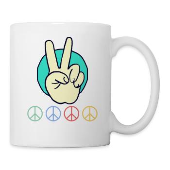 Planche d’art de la paix 1 Exemplaire 3 - Mug blanc - blanc - Droite