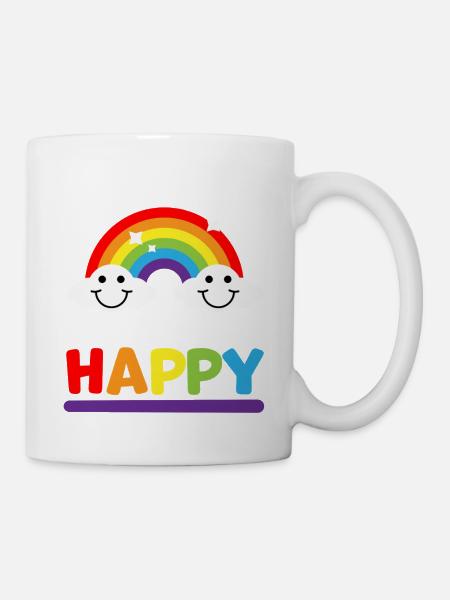 Happy1 - Tasse - Weiß