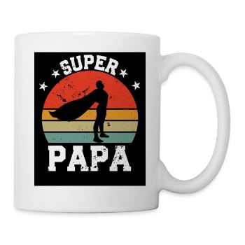 Super Papa - Tasse - Weiß - Rechts