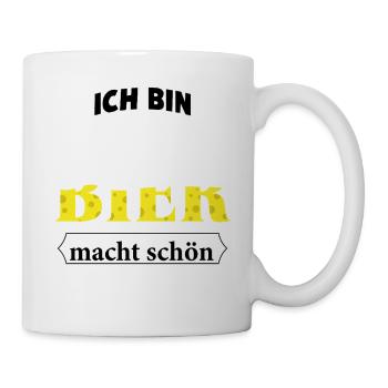 La bière rend beau pour les types gagnants Artboard 1 - Mug blanc - blanc - Droite
