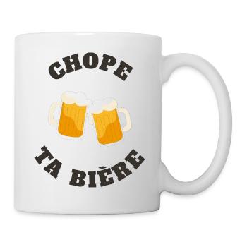 chope ta biere homme femme humour biere - Mug blanc - blanc - Droite