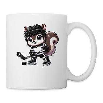 Chibi Squirrel Joueur de hockey sur glace - Mug blanc - blanc - Droite