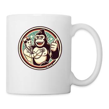 Systematic health – gorilla with thumbs up - Mug - white - Right