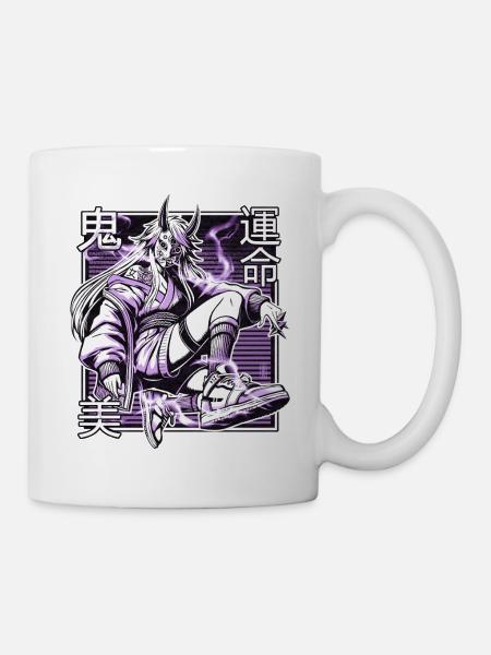 Violetter Kunoichi-Dämon - Tasse - Weiß