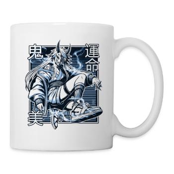 Démon Kunoichi bleu - Mug blanc - blanc - Droite