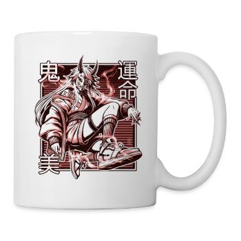 Démon Kunoichi Rouge - Mug blanc - blanc - Droite