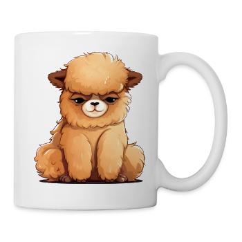 Alpaka mit cooler Frisur - Tasse - Weiß - Rechts
