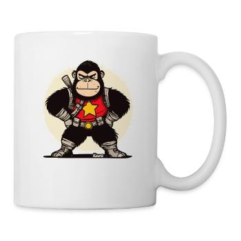 Heroischer lustiger Gorilla-Krieger-Held - Tasse - Weiß - Rechts