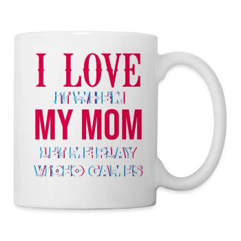 j’aime maman1 Plan de travail 1 - Mug blanc - blanc - Droite
