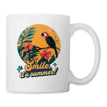 Smile, It’s Summer – Tropical Paradise Vibes - Tasse - Weiß - Rechts