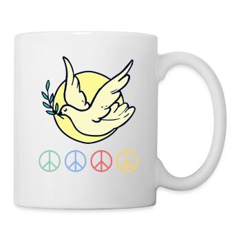Tableau d’art de la paix 1 Exemplaire 2 - Mug blanc - blanc - Droite