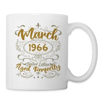 Mars 1966 cadeau fête d'anniversaire | March 1966 - Mug blanc - blanc - Droite