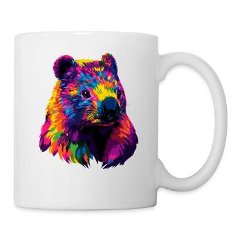 Wombat Australien Beuteltier Süßer Wombat - Tasse - Weiß - Rechts