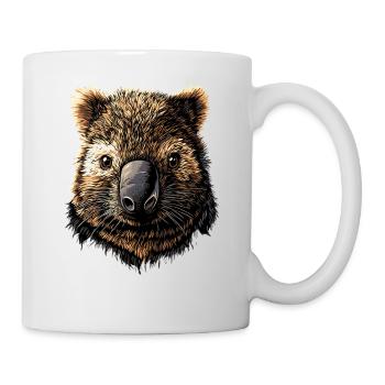 Wombat Australien Beuteltier Süßer Wombat - Tasse - Weiß - Rechts