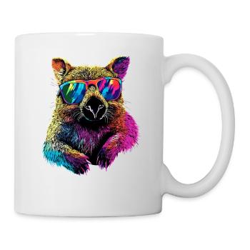 Wombat Australien Beuteltier Süßer Wombat - Tasse - Weiß - Rechts