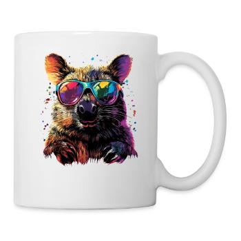 Wombat Australien Beuteltier Süßer Wombat - Tasse - Weiß - Rechts