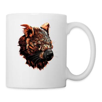 Wombat Australien Beuteltier Süßer Wombat - Tasse - Weiß - Rechts