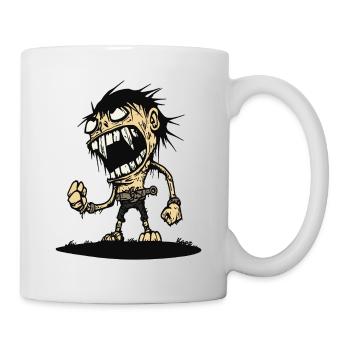 Homme des cavernes en colère affamé - Mug blanc - blanc - Droite