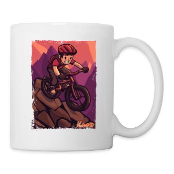Adventure Mountain Biking Mountain Bike Design - Mug - white - Right