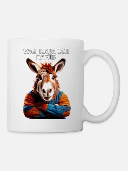 WAS KANN ICH DAFÜR - Tasse - Weiß