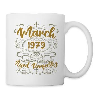 Mars 1979 cadeau fête d'anniversaire | March 1979 - Mug blanc - blanc - Droite
