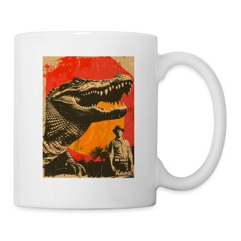 Retro Dinosaur Crocodile Adventure - Mug - white - Right