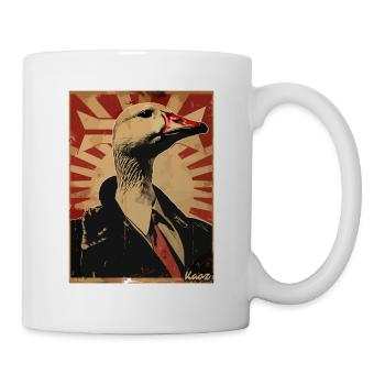 Majestätische Gans im Anzug - Tasse - Weiß - Rechts