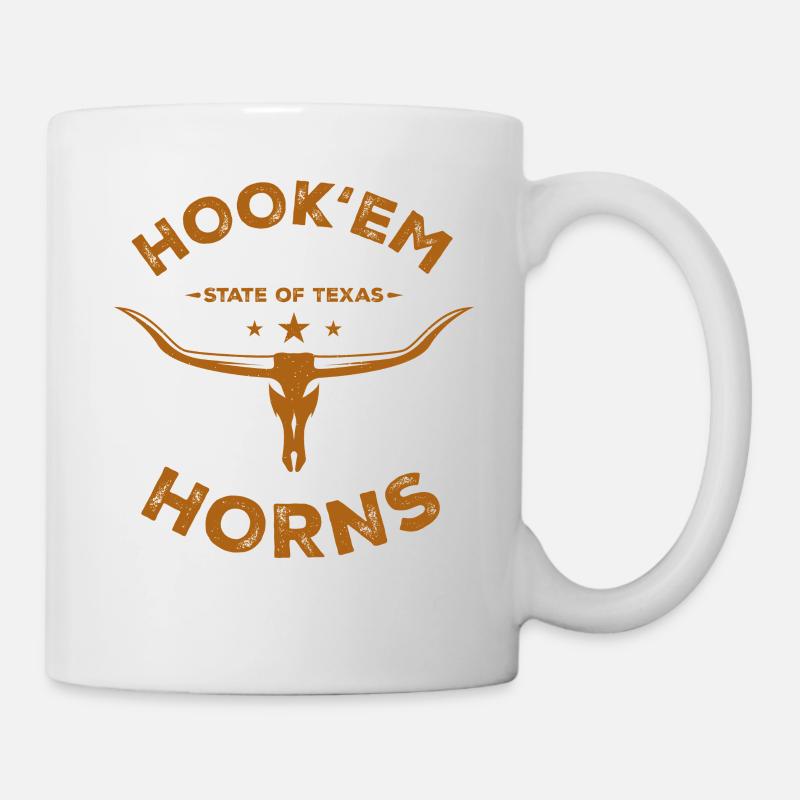 Hookem horns texas KP Artboard 1 - Mug blanc - blanc
