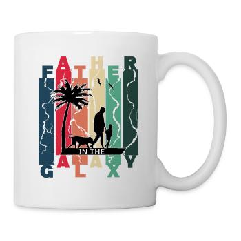 Père dans la galaxie - Mug blanc - blanc - Droite
