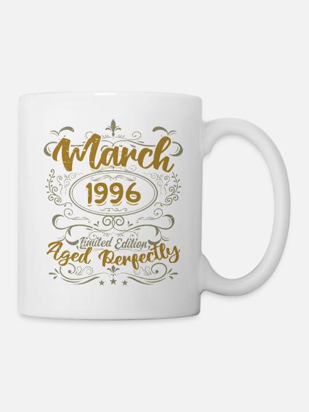 Mars 1996 cadeau fête d'anniversaire | March 1996 - Mug blanc - blanc
