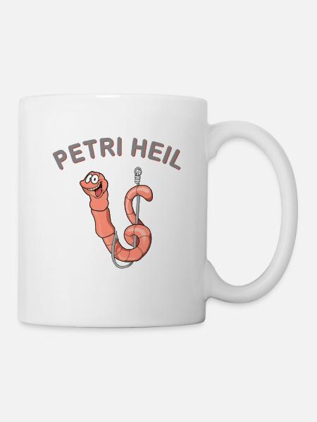 Petri Heil - Tasse - Weiß