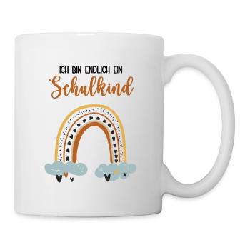 Schulkind Schülerin Einschulung Schulanfang Schule - Tasse - Weiß - Rechts