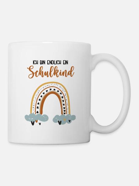 Schulkind Schülerin Einschulung Schulanfang Schule - Tasse - Weiß