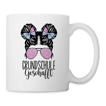 Grundschule Geschafft 2025 Grundschule Abschied - Tasse - Weiß - Rechts
