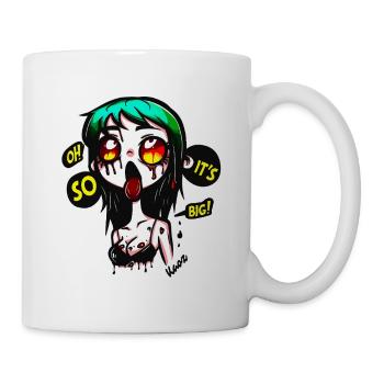 Oh, It's So Big: Shocked Horror Zombie - Mug - white - Right