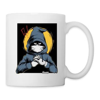 Verdächtiger in einem Kapuzenpullover - Tasse - Weiß - Rechts