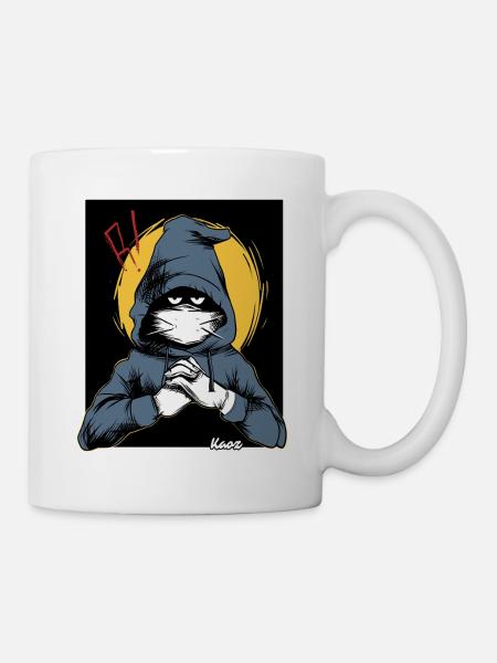 Verdächtiger in einem Kapuzenpullover - Tasse - Weiß