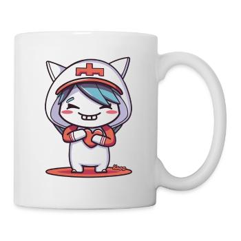 Süßes Wesen mit Herz – Liebevolles Design - Tasse - Weiß - Rechts