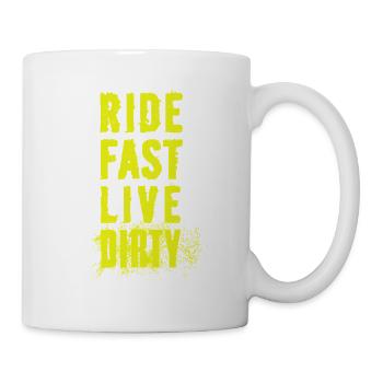 ROULEZ VITE, VIVEZ SALE – VTT - MOTOCROSS - Mug blanc - blanc - Droite