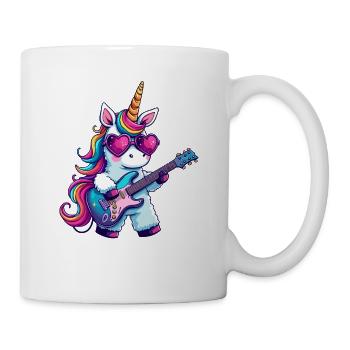 Unique unicorn with guitar and - Mug - white - Right
