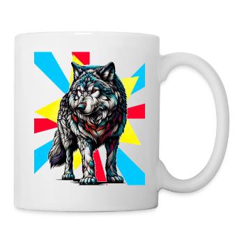 Wolf Wölfe Tattoo - Tasse - Weiß - Rechts