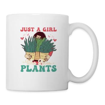 Juste une fille qui aime les plantes Jardinage Botanique - Mug blanc - blanc - Droite