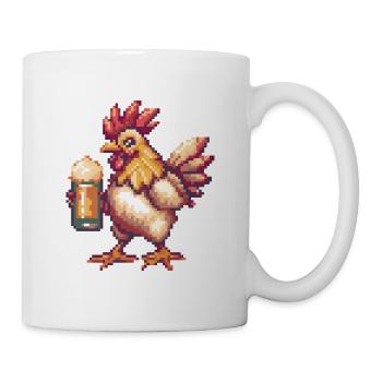 Bière Tap Pixel - Mug blanc - blanc - Droite